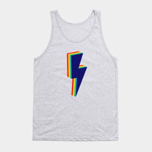 Rainbow Layered Lightning Bolt Tank Top